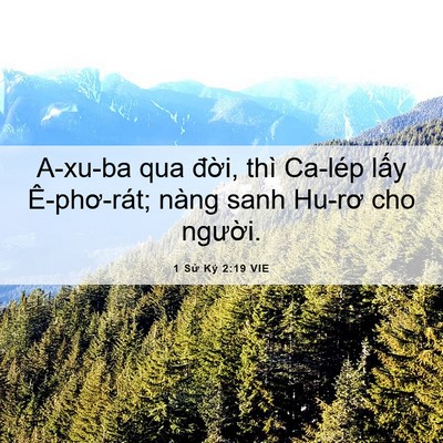 Picture 06 - 1 Sử Ký 2:19 VIE - A-xu-ba qua đời, thì Ca-lép lấy - Bible Verse Picture