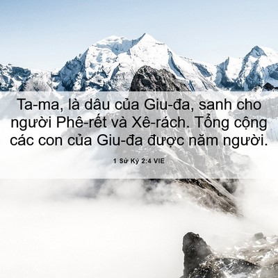 Picture 06 - 1 Sử Ký 2:4 VIE - Ta-ma, là dâu của Giu-đa, sanh cho người - Bible Verse Picture