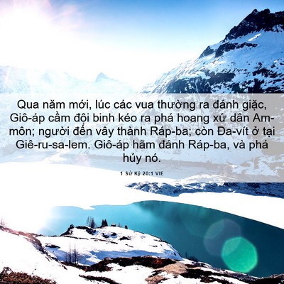Picture 06 - 1 Sử Ký 20:1 VIE - Qua năm mới, lúc các vua thường ra đánh - Bible Verse Picture