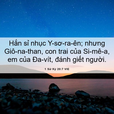 Picture 06 - 1 Sử Ký 20:7 VIE - Hắn sỉ nhục Y-sơ-ra-ên; nhưng - Bible Verse Picture