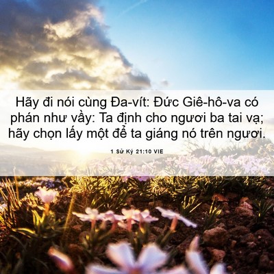 Picture 06 - 1 Sử Ký 21:10 VIE - Hãy đi nói cùng Đa-vít: Đức Giê-hô-va - Bible Verse Picture