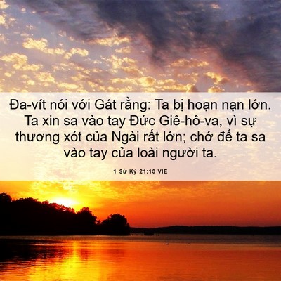 Picture 06 - 1 Sử Ký 21:13 VIE - Đa-vít nói với Gát rằng: Ta bị hoạn - Bible Verse Picture