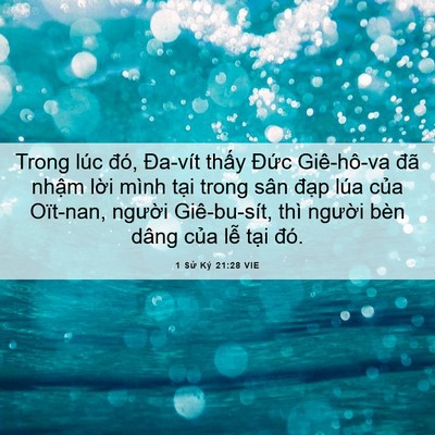 Picture 06 - 1 Sử Ký 21:28 VIE - Trong lúc đó, Đa-vít thấy Đức - Bible Verse Picture