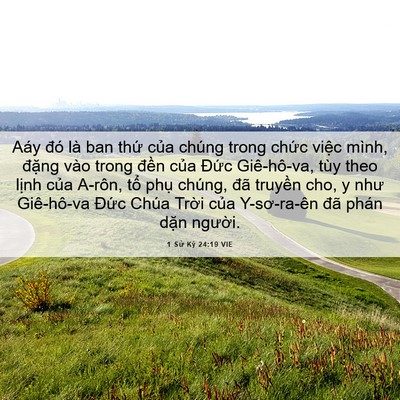 Picture 06 - 1 Sử Ký 24:19 VIE - Aáy đó là ban thứ của chúng trong chức - Bible Verse Picture