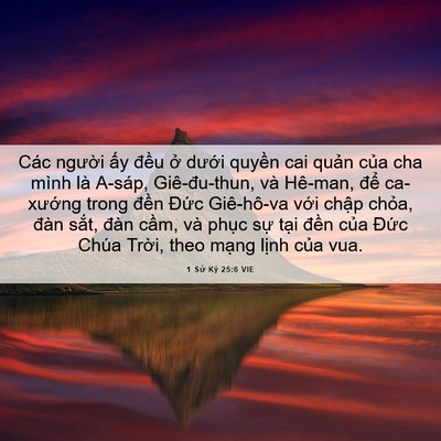 Picture 06 - 1 Sử Ký 25:6 VIE - Các người ấy đều ở dưới quyền cai - Bible Verse Picture