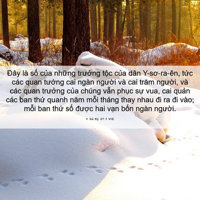 Picture 06 - 1 Sử Ký 27:1 VIE - Đây là số của những trưởng tộc - Bible Verse Picture