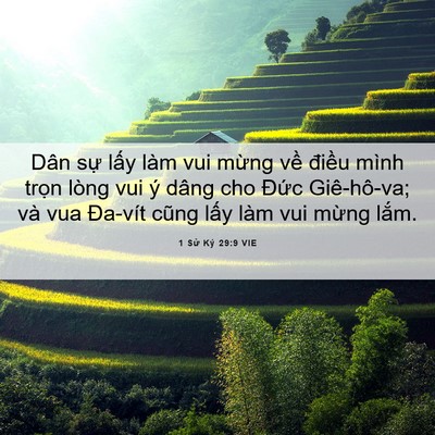 Picture 06 - 1 Sử Ký 29:9 VIE - Dân sự lấy làm vui mừng về điều - Bible Verse Picture
