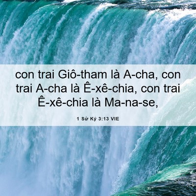Picture 06 - 1 Sử Ký 3:13 VIE - con trai Giô-tham là A-cha, con trai A-cha là - Bible Verse Picture