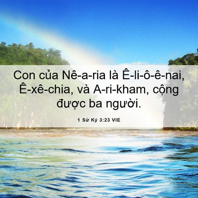 Picture 06 - 1 Sử Ký 3:23 VIE - Con của Nê-a-ria là Ê-li-ô-ê-nai, - Bible Verse Picture