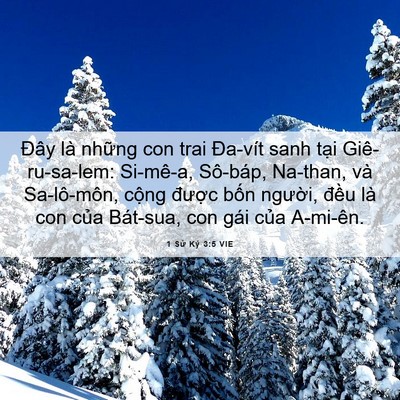 Picture 06 - 1 Sử Ký 3:5 VIE - Đây là những con trai Đa-vít sanh tại - Bible Verse Picture