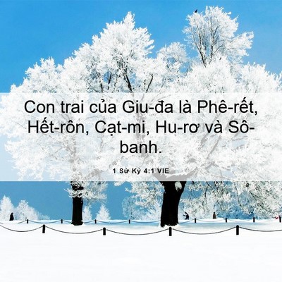 Picture 06 - 1 Sử Ký 4:1 VIE - Con trai của Giu-đa là Phê-rết, - Bible Verse Picture