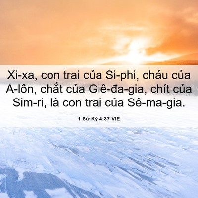 Picture 06 - 1 Sử Ký 4:37 VIE - Xi-xa, con trai của Si-phi, cháu của A-lôn, - Bible Verse Picture