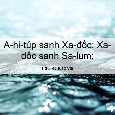 Picture 06 - 1 Sử Ký 6:12 VIE - A-hi-túp sanh Xa-đốc; Xa-đốc sanh - Bible Verse Picture