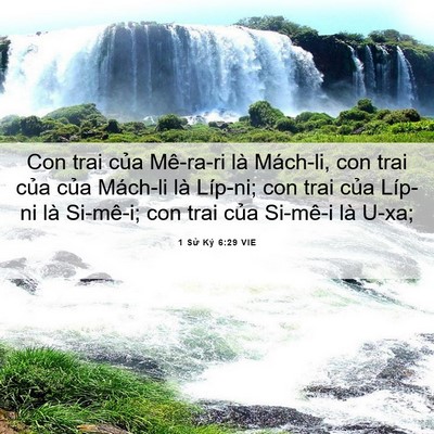 Picture 06 - 1 Sử Ký 6:29 VIE - Con trai của Mê-ra-ri là Mách-li, con trai - Bible Verse Picture
