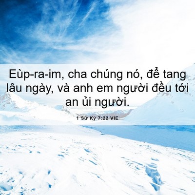 Picture 06 - 1 Sử Ký 7:22 VIE - Eùp-ra-im, cha chúng nó, để tang lâu - Bible Verse Picture
