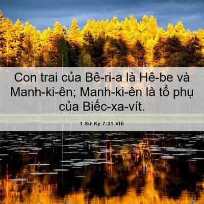 Picture 06 - 1 Sử Ký 7:31 VIE - Con trai của Bê-ri-a là Hê-be và - Bible Verse Picture