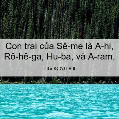 Picture 06 - 1 Sử Ký 7:34 VIE - Con trai của Sê-me là A-hi, Rô-hê-ga, - Bible Verse Picture