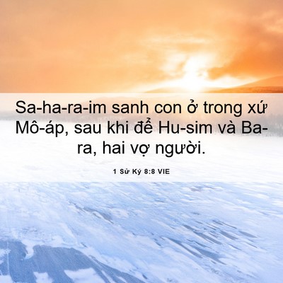 Picture 06 - 1 Sử Ký 8:8 VIE - Sa-ha-ra-im sanh con ở trong xứ Mô-áp, sau - Bible Verse Picture