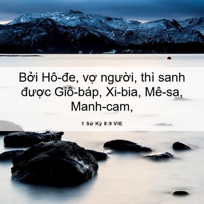 Picture 06 - 1 Sử Ký 8:9 VIE - Bởi Hô-đe, vợ người, thì sanh được - Bible Verse Picture
