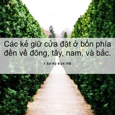 Picture 06 - 1 Sử Ký 9:24 VIE - Các kẻ giữ cửa đặt ở bốn phía - Bible Verse Picture