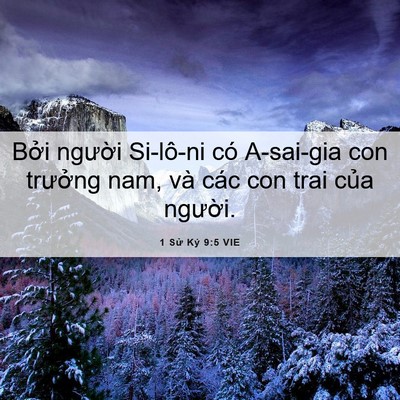 Picture 06 - 1 Sử Ký 9:5 VIE - Bởi người Si-lô-ni có A-sai-gia con - Bible Verse Picture