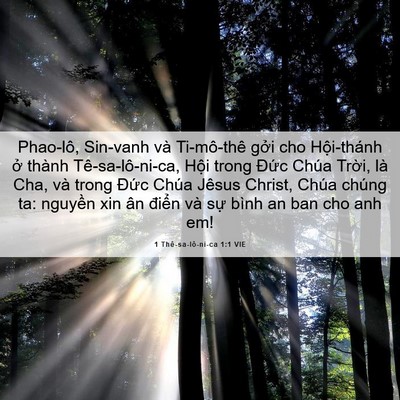 Picture 06 - 1 Thê-sa-lô-ni-ca 1:1 VIE - Phao-lô, Sin-vanh và Ti-mô-thê gởi cho - Bible Verse Picture
