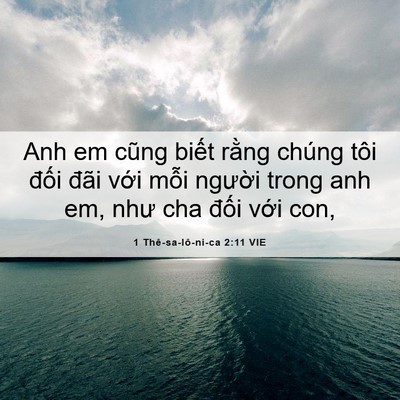 Picture 06 - 1 Thê-sa-lô-ni-ca 2:11 VIE - Anh em cũng biết rằng chúng tôi đối - Bible Verse Picture