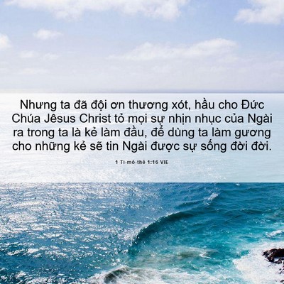 Picture 06 - 1 Ti-mô-thê 1:16 VIE - Nhưng ta đã đội ơn thương xót, hầu - Bible Verse Picture