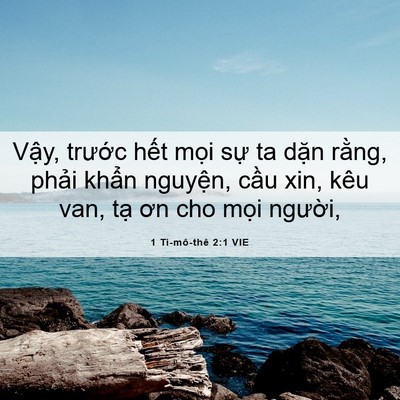 Picture 06 - 1 Ti-mô-thê 2:1 VIE - Vậy, trước hết mọi sự ta dặn rằng, - Bible Verse Picture