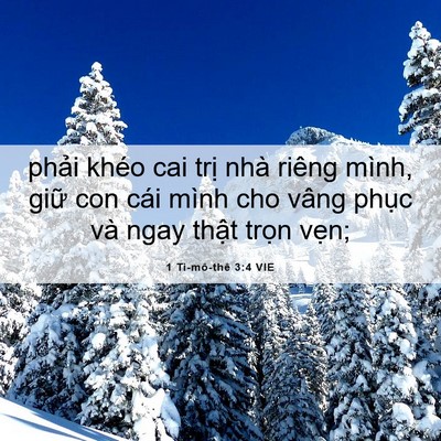Picture 06 - 1 Ti-mô-thê 3:4 VIE - phải khéo cai trị nhà riêng mình, giữ - Bible Verse Picture