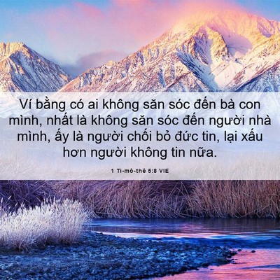 Picture 06 - 1 Ti-mô-thê 5:8 VIE - Ví bằng có ai không săn sóc đến bà con - Bible Verse Picture