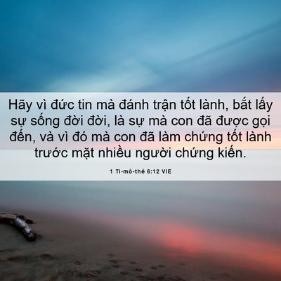Picture 06 - 1 Ti-mô-thê 6:12 VIE - Hãy vì đức tin mà đánh trận tốt - Bible Verse Picture