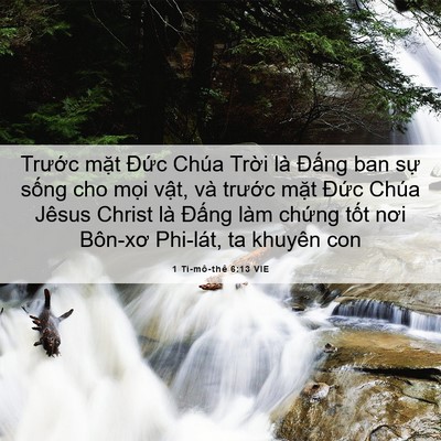 Picture 06 - 1 Ti-mô-thê 6:13 VIE - Trước mặt Đức Chúa Trời là Đấng - Bible Verse Picture
