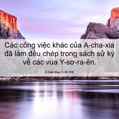 Picture 06 - 2 Các Vua 1:18 VIE - Các công việc khác của A-cha-xia đã làm - Bible Verse Picture