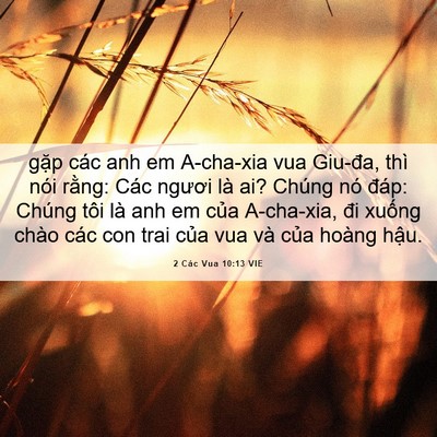 Picture 06 - 2 Các Vua 10:13 VIE - gặp các anh em A-cha-xia vua Giu-đa, thì - Bible Verse Picture