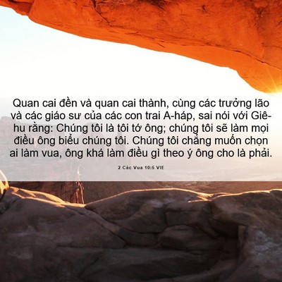 Picture 06 - 2 Các Vua 10:5 VIE - Quan cai đền và quan cai thành, cùng các - Bible Verse Picture
