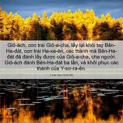 Picture 06 - 2 Các Vua 13:25 VIE - Giô-ách, con trai Giô-a-cha, lấy lại - Bible Verse Picture