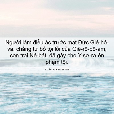 Picture 06 - 2 Các Vua 14:24 VIE - Người làm điều ác trước mặt Đức - Bible Verse Picture