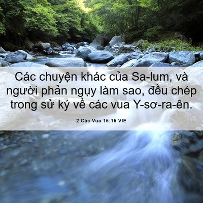 Picture 06 - 2 Các Vua 15:15 VIE - Các chuyện khác của Sa-lum, và người - Bible Verse Picture