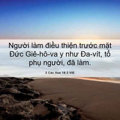 Picture 06 - 2 Các Vua 18:3 VIE - Người làm điều thiện trước mặt - Bible Verse Picture