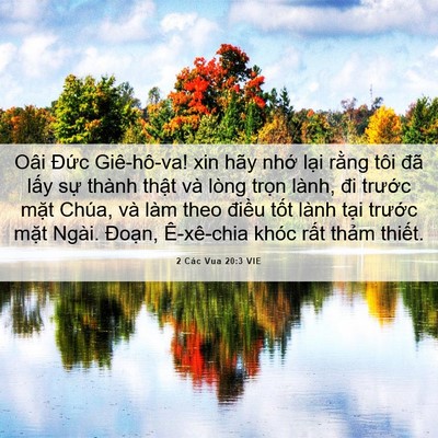 Picture 06 - 2 Các Vua 20:3 VIE - Oâi Đức Giê-hô-va! xin hãy nhớ lại - Bible Verse Picture