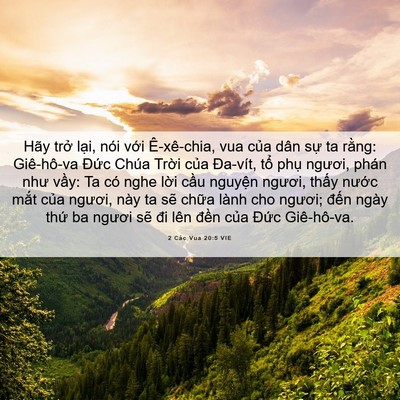 Picture 06 - 2 Các Vua 20:5 VIE - Hãy trở lại, nói với Ê-xê-chia, vua - Bible Verse Picture