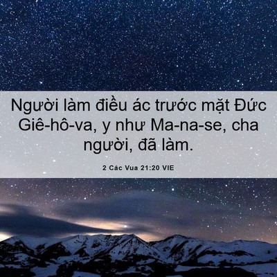 Picture 06 - 2 Các Vua 21:20 VIE - Người làm điều ác trước mặt Đức - Bible Verse Picture