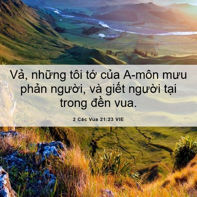 Picture 06 - 2 Các Vua 21:23 VIE - Vả, những tôi tớ của A-môn mưu phản - Bible Verse Picture