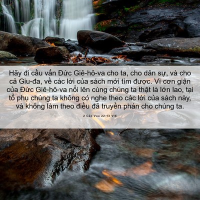 Picture 06 - 2 Các Vua 22:13 VIE - Hãy đi cầu vấn Đức Giê-hô-va cho ta, - Bible Verse Picture