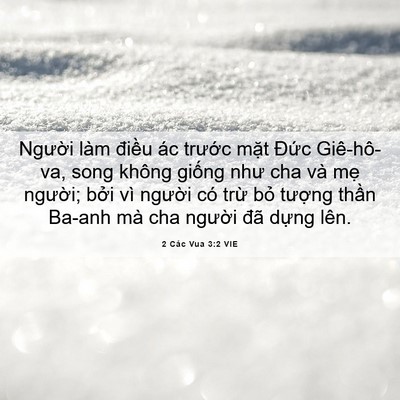 Picture 06 - 2 Các Vua 3:2 VIE - Người làm điều ác trước mặt Đức - Bible Verse Picture