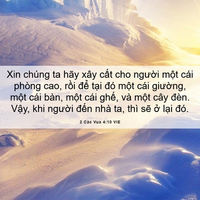 Picture 06 - 2 Các Vua 4:10 VIE - Xin chúng ta hãy xây cất cho người một - Bible Verse Picture