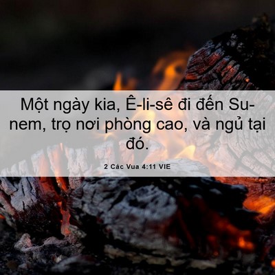 Picture 06 - 2 Các Vua 4:11 VIE - Một ngày kia, Ê-li-sê đi đến Su-nem, - Bible Verse Picture