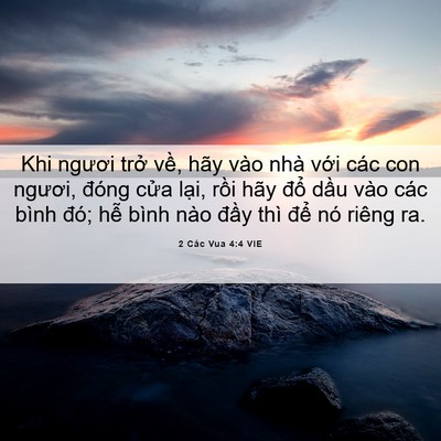 Picture 06 - 2 Các Vua 4:4 VIE - Khi ngươi trở về, hãy vào nhà với các - Bible Verse Picture