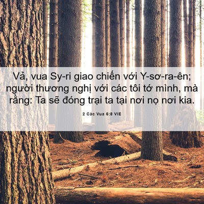 Picture 06 - 2 Các Vua 6:8 VIE - Vả, vua Sy-ri giao chiến với Y-sơ-ra-ên; - Bible Verse Picture